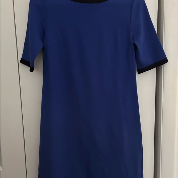 Jude Connally Royal Blue Shift Dress with Black Trim – Size Small - Picture 3 of 5
